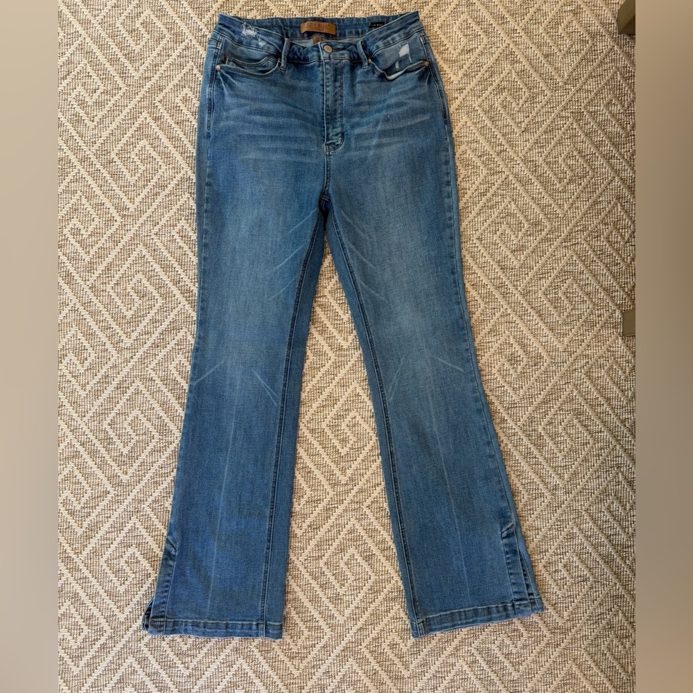 Judy Blue High Waisted Tummy Control Vintage Wash Slim Boot Jean, Size 32 (14) - Picture 5 of 12